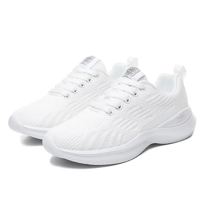 Fashion Women Lightweight Sneakers Running Shoes Outdoor Sports Shoes Breathable Mesh Comfort Running Shoes Air Cushion Lace Up