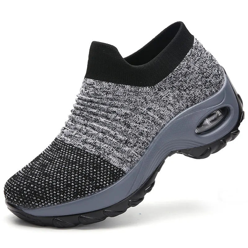 Fashion Women Lightweight Sneakers Running Shoes Outdoor Sports Shoes Breathable Mesh Comfort Running Shoes Air Cushion Lace Up