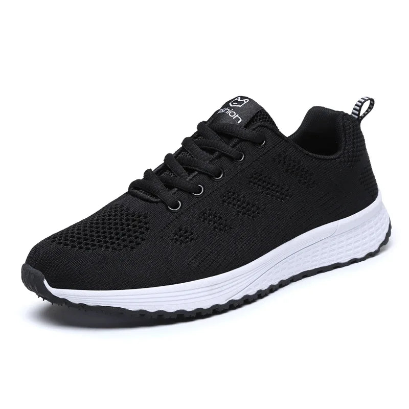 Fashion Women Lightweight Sneakers Running Shoes Outdoor Sports Shoes Breathable Mesh Comfort Running Shoes Air Cushion Lace Up