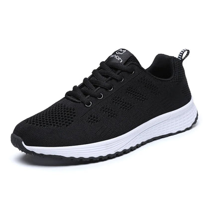 Fashion Women Lightweight Sneakers Running Shoes Outdoor Sports Shoes Breathable Mesh Comfort Running Shoes Air Cushion Lace Up