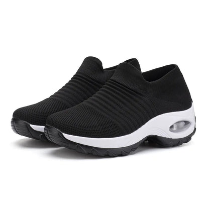 Fashion Women Lightweight Sneakers Running Shoes Outdoor Sports Shoes Breathable Mesh Comfort Running Shoes Air Cushion Lace Up